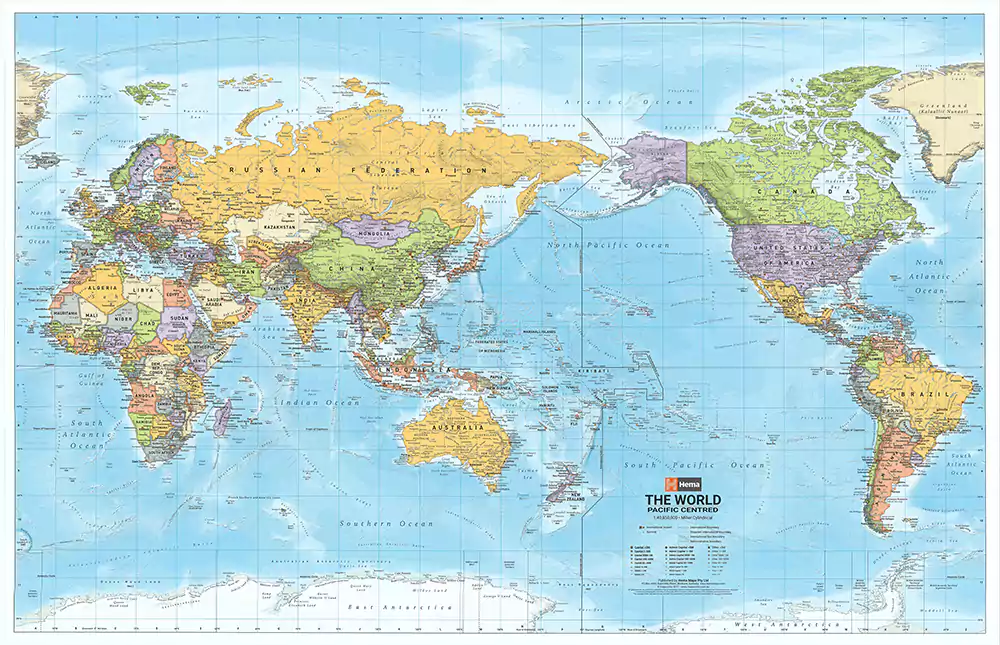 Gambar peta dunia HD lengkap nama negara ukuran besar