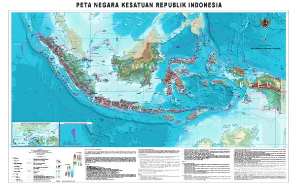 peta Indonesia ukuran besar resmi negara